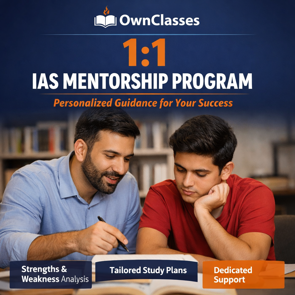 1:1 mentorship UPSC 